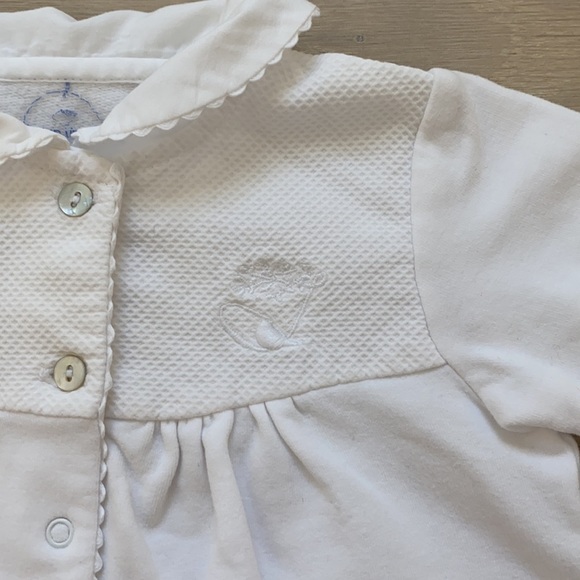 White button/ snap footie - Picture 2 of 5